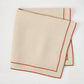Spice Orange Embroidered Double Line Natural Cotton Napkin