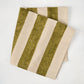 Olive Green Hampton Stripe Natural Cotton Napkin