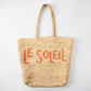 "Le Soleil" Natural Handled Woven Tote Bag
