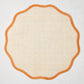 Newport Orange Scalloped Placemat