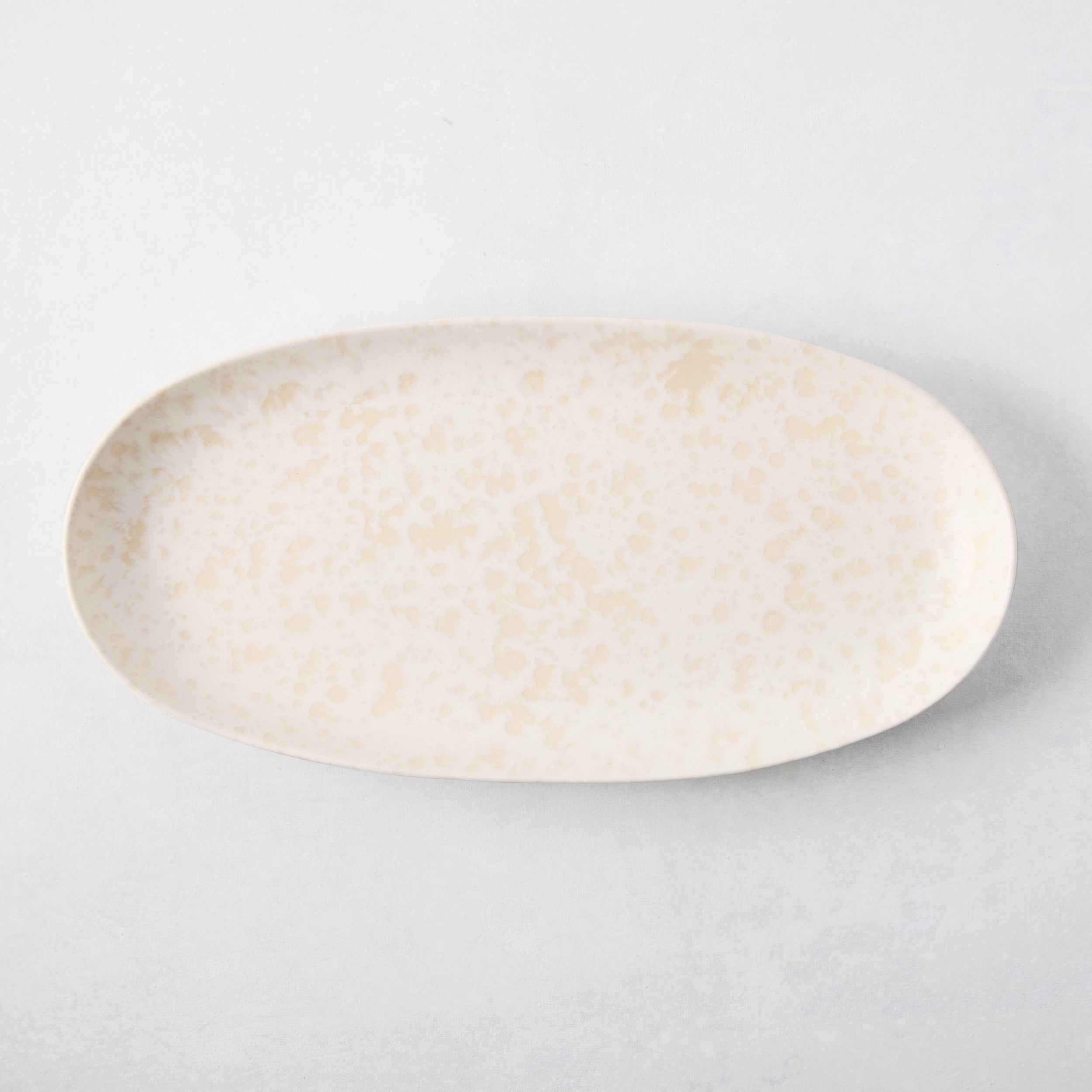Natural Nuno Splatter Stoneware Serve Platter - Hudson Grace