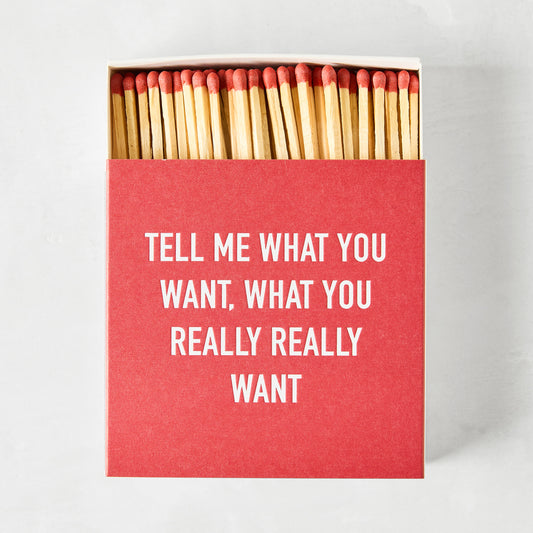 "Tell Me What You Want" Oversized Matches