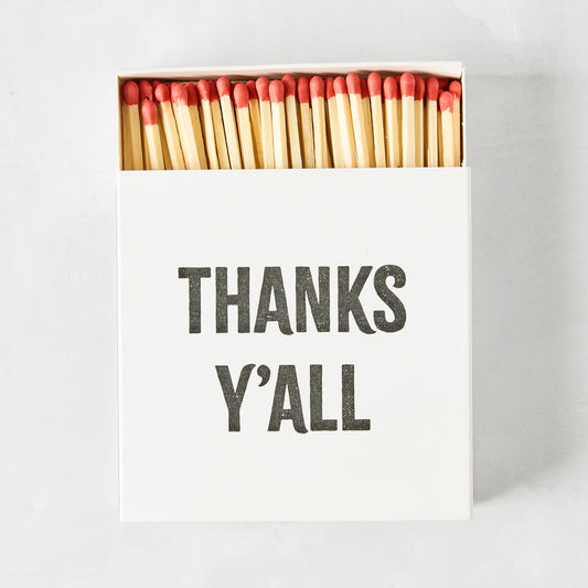 "Thanks, Ya'll" Oversized Matches