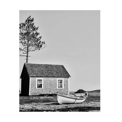 Black and White Oceanside Cabin Photograph By Matt Albiani