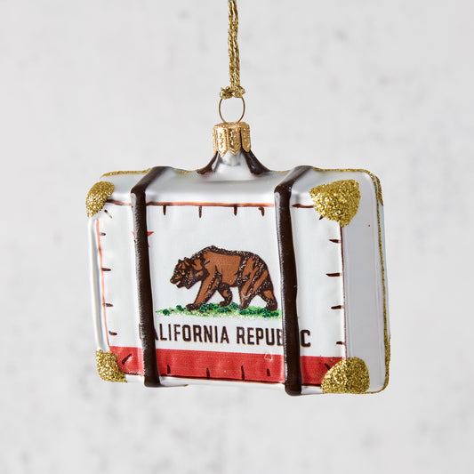 california republic suitcase ornamnet
