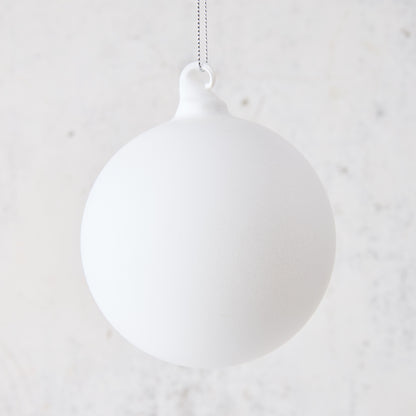 Matte white christmas ornament