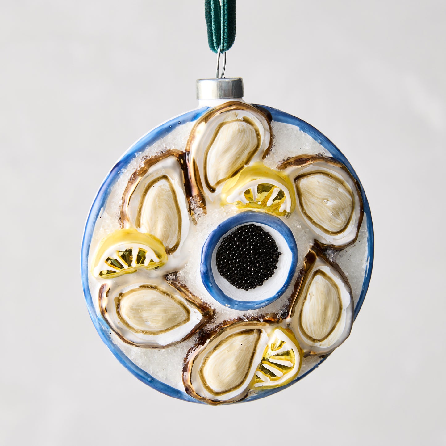 Plated Oysters with Caviar Ornament