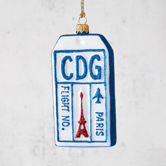 paris CDG airport luggage tag ornament
