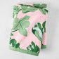 Peter Dunham + Hudson Grace Green Fig Leaf Printed Pink Tablecloth
