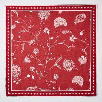 Peter Dunham + Hudson Grace Red Indian Chintz Printed Napkin