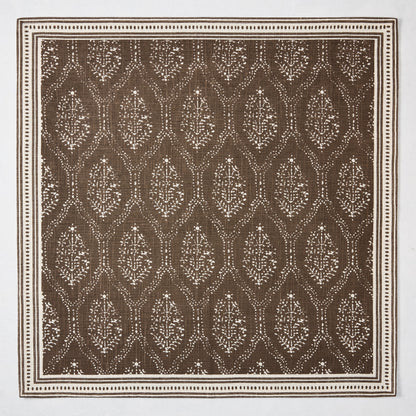 Peter Dunham + Hudson Grace Jaali Chocolate Brown Printed Napkin