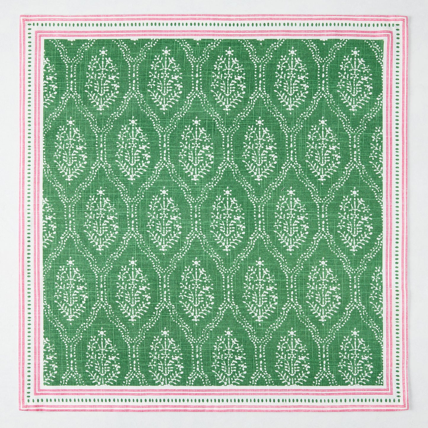 Peter Dunham + Hudson Grace Green Jaali Printed Napkin