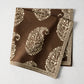 Peter Dunham + Hudson Grace Kashmir Paisley Chocolate Brown Printed Napkin
