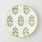 Peter Dunham + Hudson Grace Olive Green Hand-Painted Jaali Salad Plate