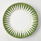 Peter Dunham + Hudson Grace Olive Green Hand-Painted Sunburst Dinner Plate