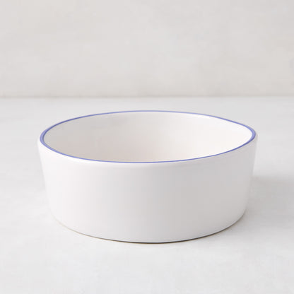 Pacific Blue-Rimmed Stoneware Soup Bowl