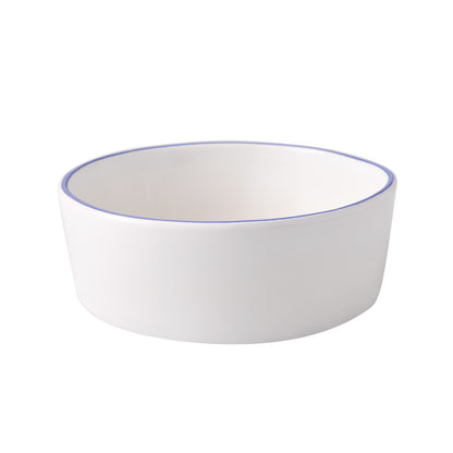 Pacific Blue-Rimmed Stoneware Soup Bowl