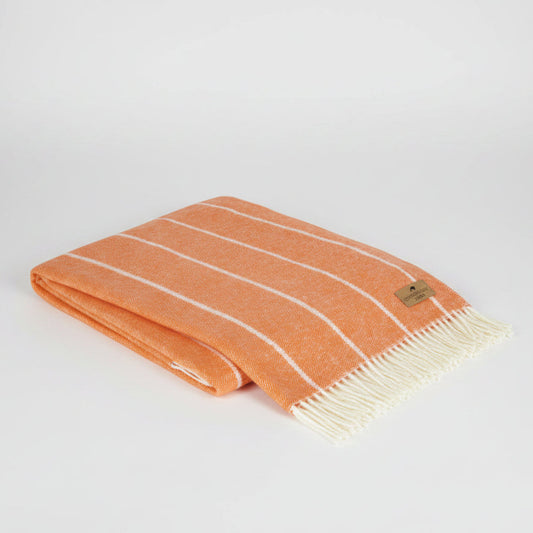 Papaya Orange Fiji Stripe Throw Blanket