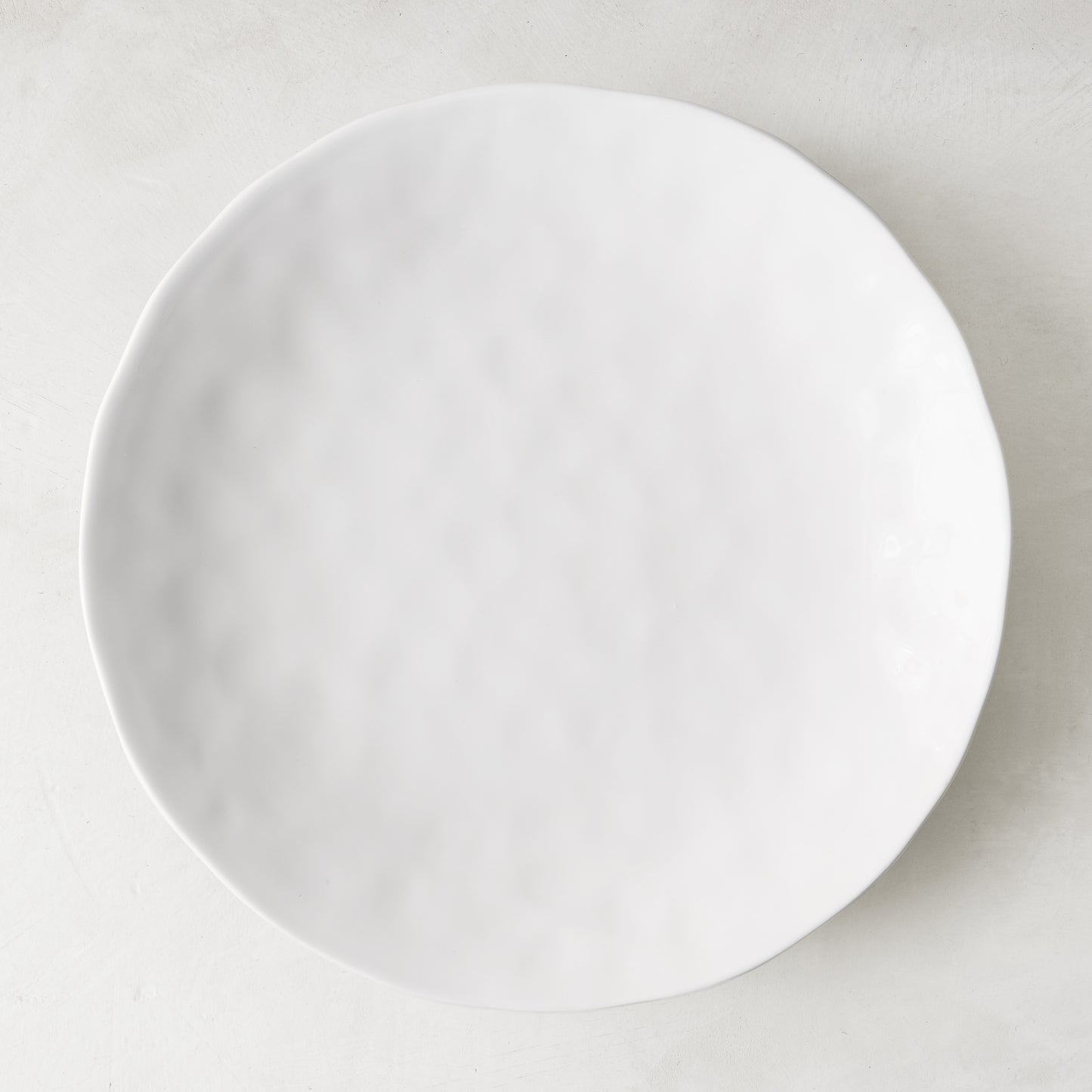 Pebble White Ceramic Dinner Plate