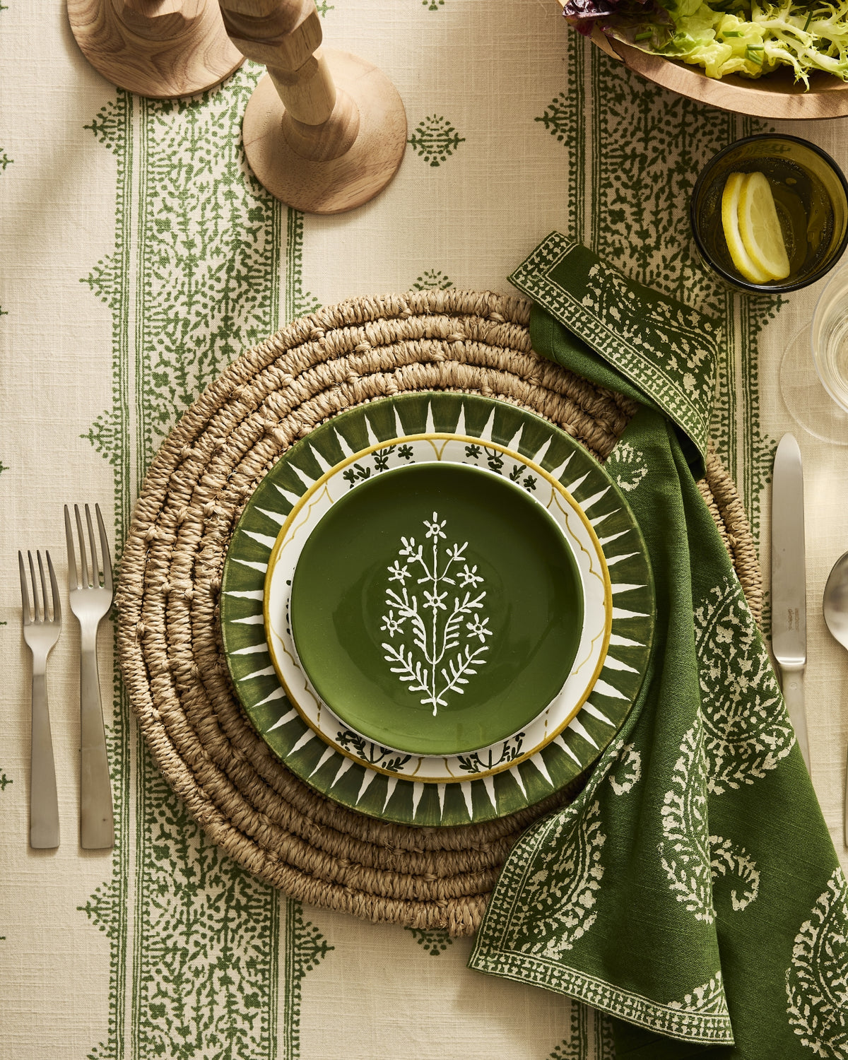 Peter Dunham + Hudson Grace Olive Edit Placesetting