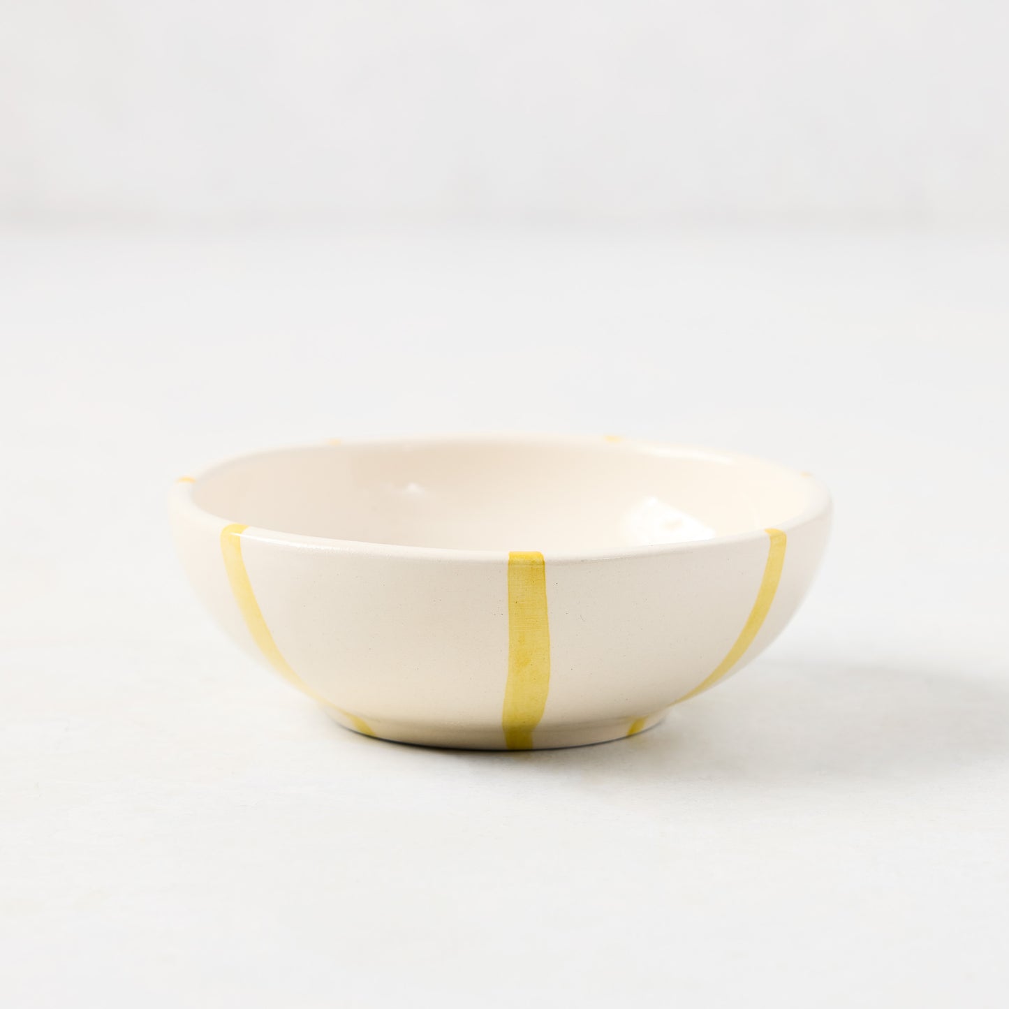 Portofino Yellow Stripe Ceramic Dipping Bowl