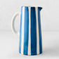 Portofino Blue Stripe Large Ceramic Pitcher