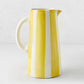 Portofino Yellow Stripe Large Stoneware Pitcher