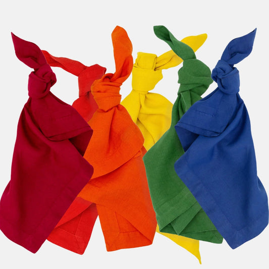 LIMITED EDITION PRIDE Collection, HG Signature Hand-dyed Linen Napkins, Set of 6