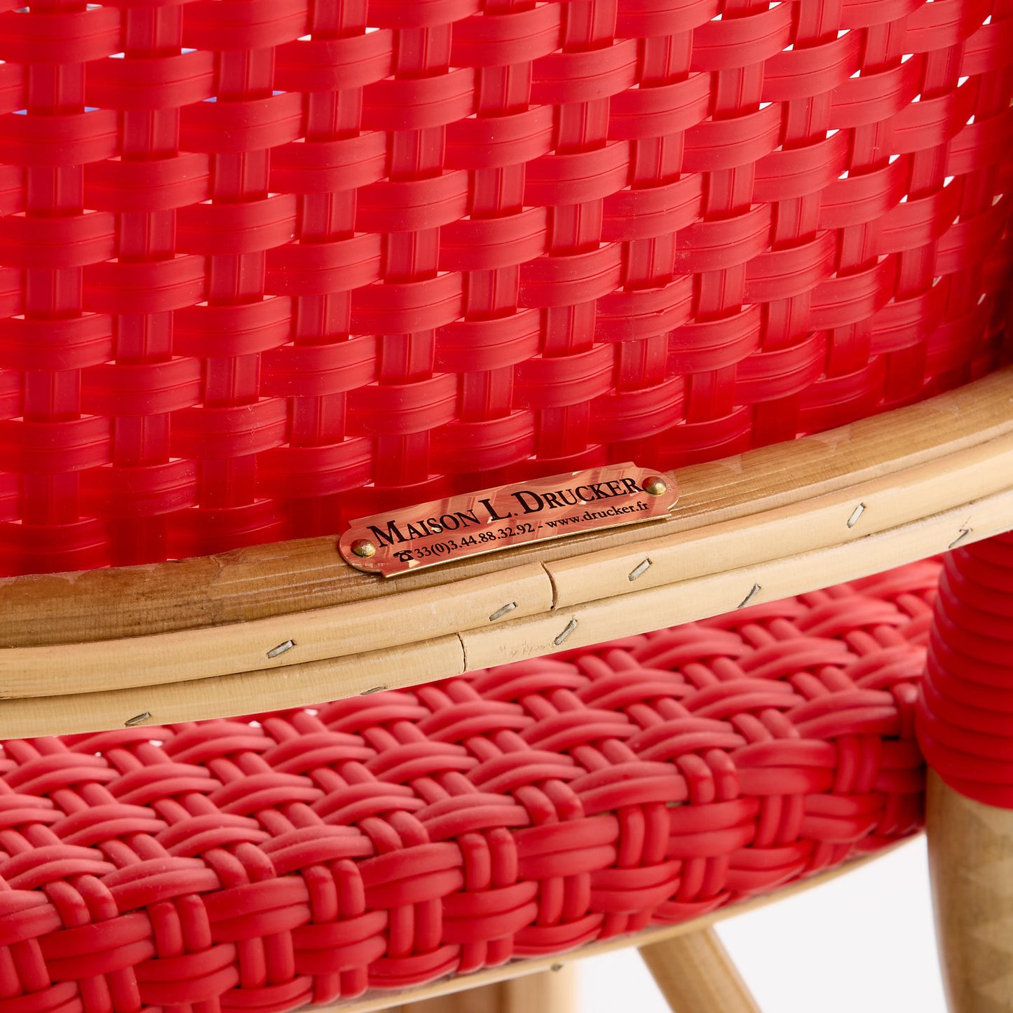 Rattan Fouquets Scarlet Red Bistro Chair
