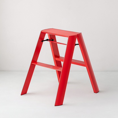 Red Lucano Hasegawa 2-Step Lightweight Ladder - Hudson Grace Red Lucano Hasegawa 2-Step Lightweight Ladder - Hudson Grace