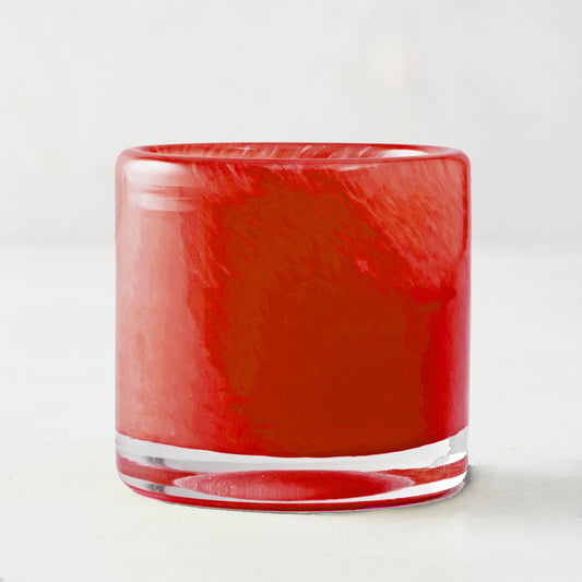 Red Votive Glass Candle Holder