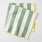 Rockport Green Stripe Cotton Napkin with Yellow Trim