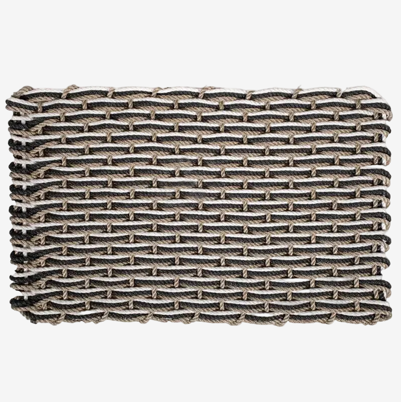 Sand, Charcoal, Pearl Rope Doormat