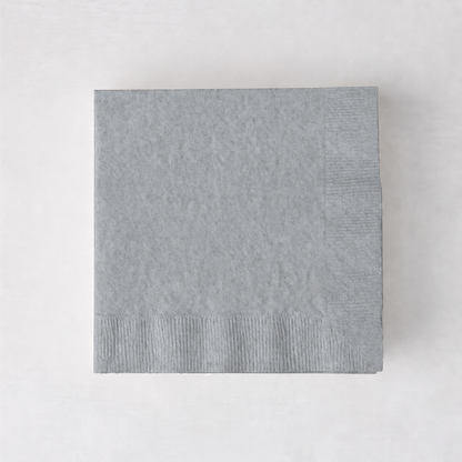 Personalized Silver Paper Cocktail Napkins, Set of 100