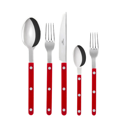 Red Bistro 5-Piece Flatware Set