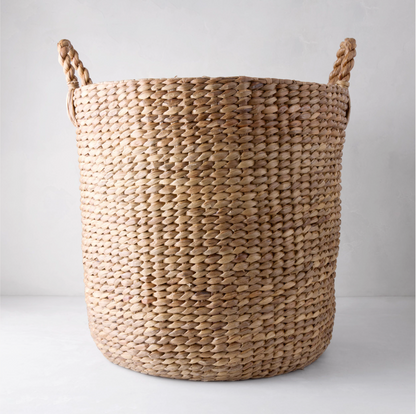 Large Montauk Woven Hyacinth Round Basket