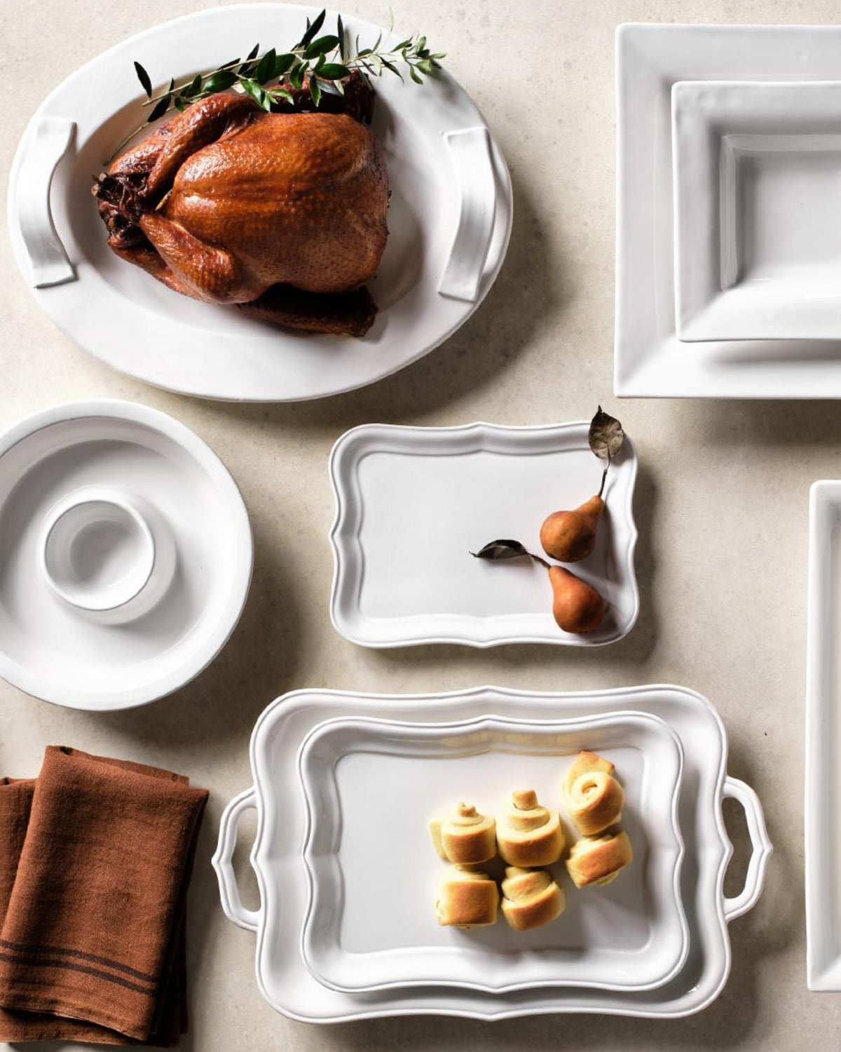 Hudson Grace European Made Ceramic Serving Platters