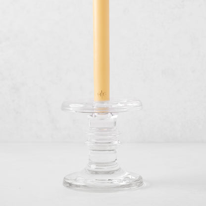 Medium Single Glass Taper Candleholder
