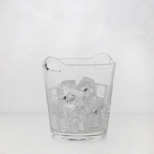 Small Glass Ice Bucket with Handles