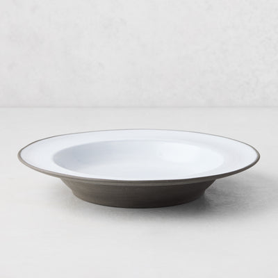 Smoke Grey Stoneware Soup Bowl