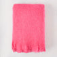 Magenta Pink Solid Mohair Throw