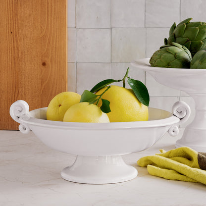 Ceramic Fruit Bowl with Ribbon Handle