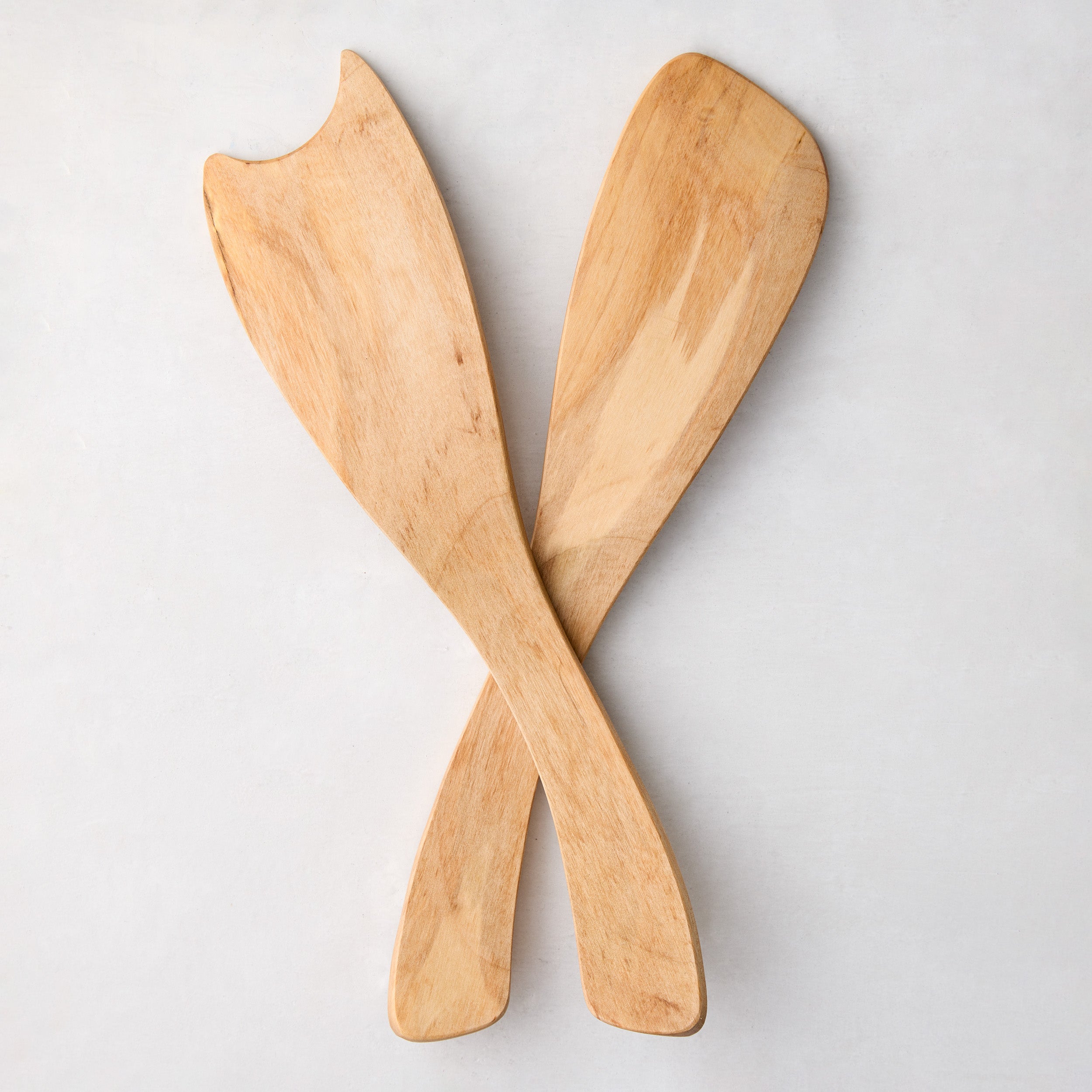 Rustic Spalted Maple Wood Salad Servers - Hudson Grace
