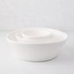 Spiral Stacking Ceramic Bowls, Set of 3
