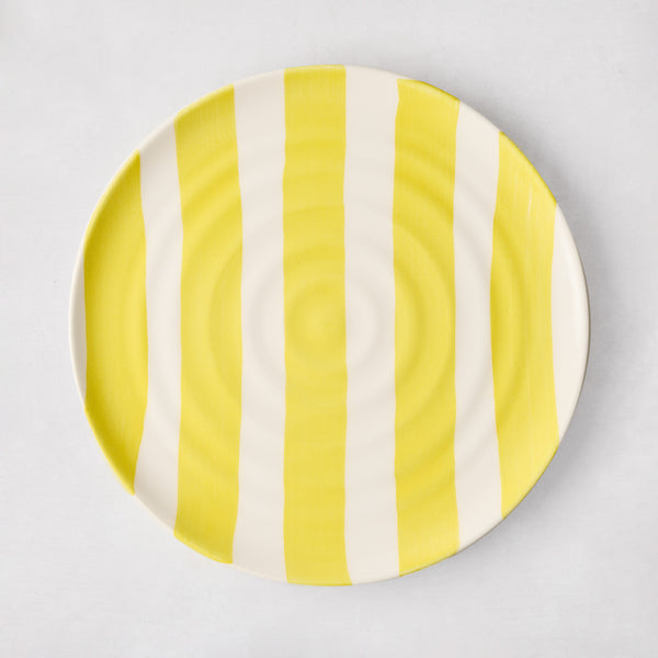 Spiral Yellow Stripe Salad Plate
