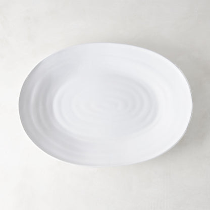 Spiral Ceramic Oval Serving Platter