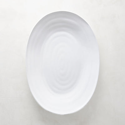 Spiral Ceramic Oval Serving Platter
