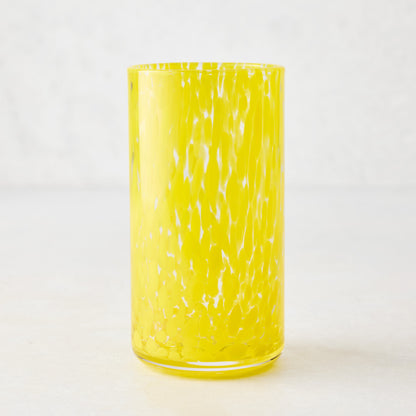 Yellow Spotted Highball Glass