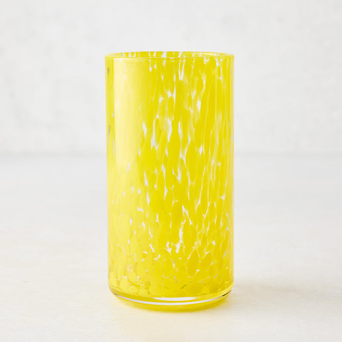 Yellow Spotted Highball Glass