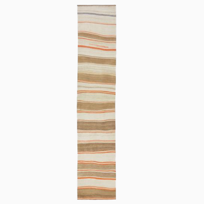 Vintage Orange Natural Rug, 2'4 x 13'
